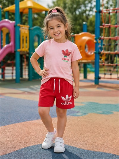 Adidas Strawberry Kız Çocuk Şort Takım