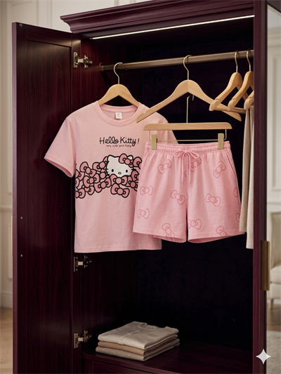 Pembe Kız Çocuk Tshirt-Şort Takım
