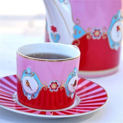 Pip Studio Kırmızı Pembe Porselen Çay Fincanı 200 Ml