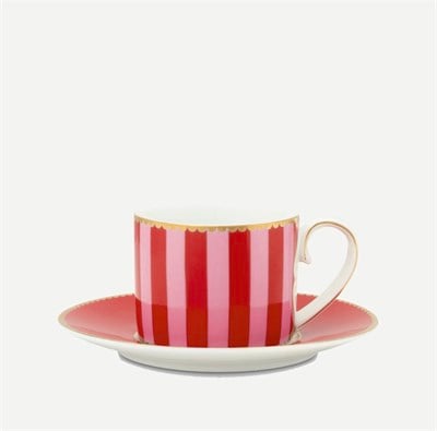 Pip Studio Kırmızı  Pembe Porselen Kahve Fincanı 90 Ml