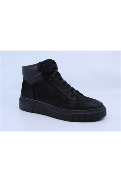 1086 SİYAH ERKEK DERİ SPOR BOT 41