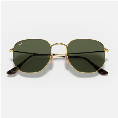 Ray-Ban Hexagonal RB 3548N 001 54 - Altın Rengi Kadın Güneş Gözlüğü