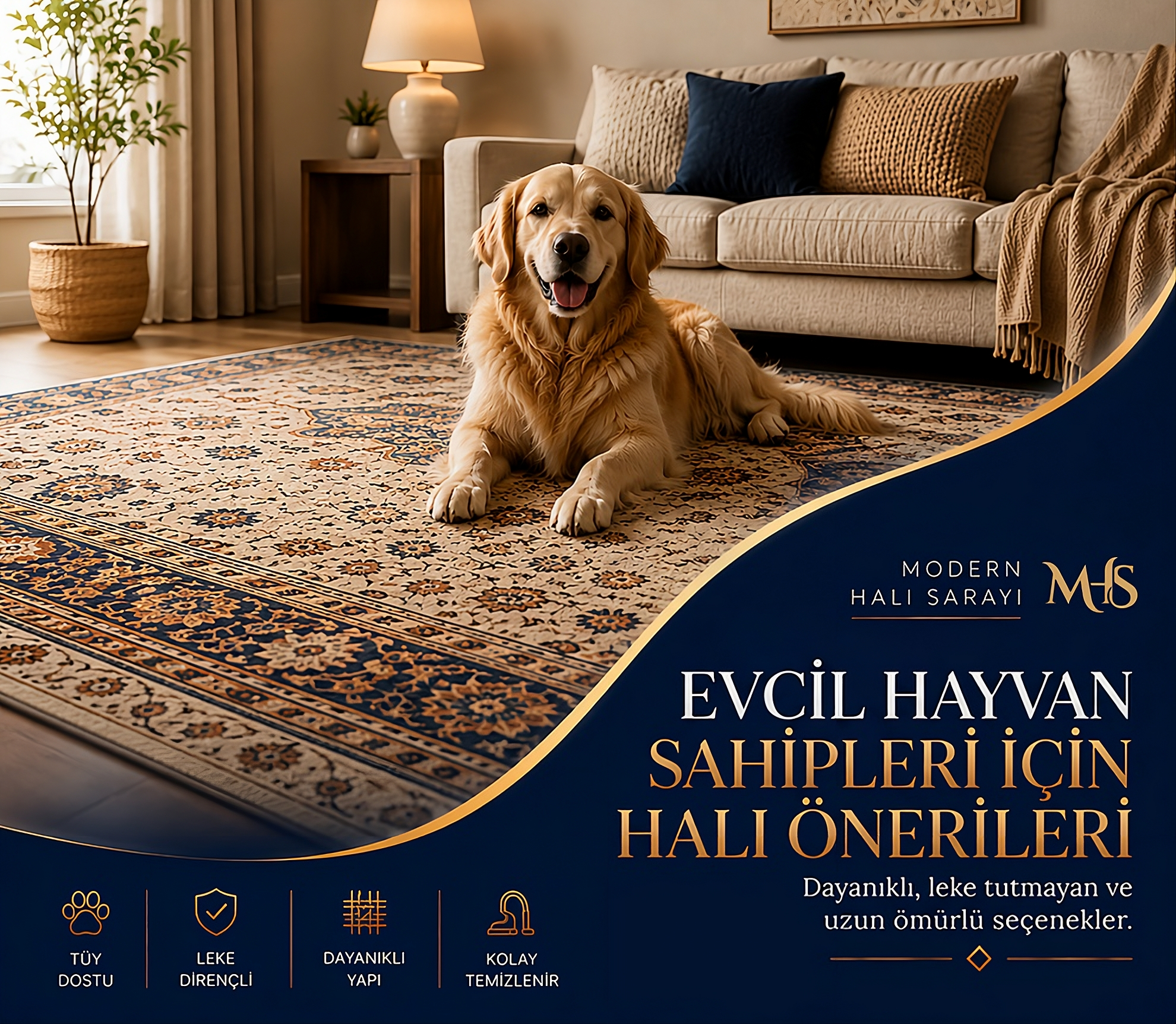 Evcil Hayvanlı Evler İçin Halı Önerileri