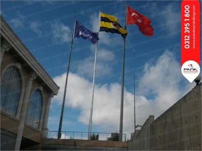20 Metre Galvaniz Bayrak Direği