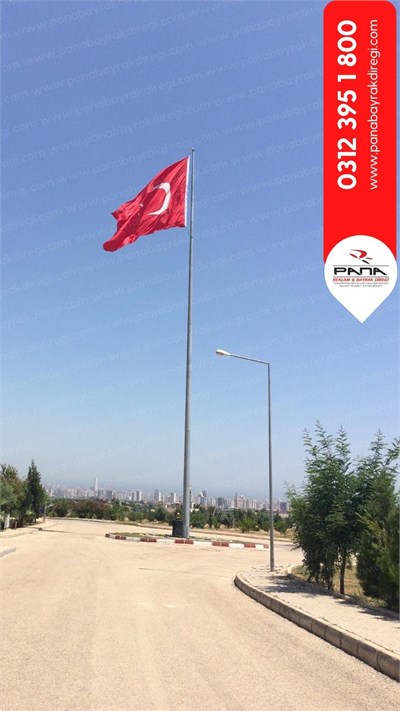 20 Metre Galvaniz Bayrak Direği