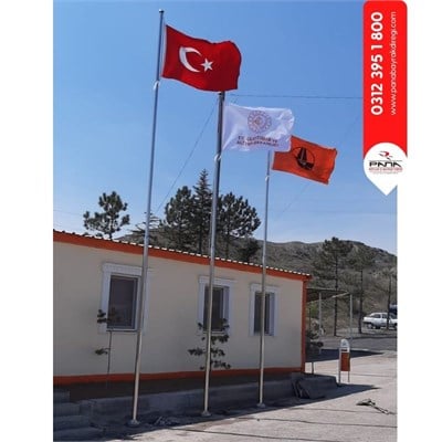 4 Metre İnox 304 Kalite Paslanmaz Krom Çelik Ekonomik Bayrak Direği