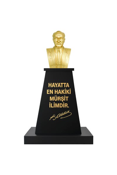 Atatürk Büstü (55cm Pirinç)+ Kaide (100cm)+ Alt Tabla İlkokul Modeli