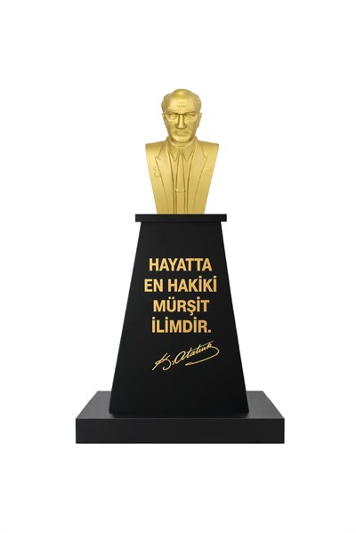 Atatürk Büstü (60cm Fiber)+ Kaide (100cm)+ Alt Tabla İlkokul Modeli