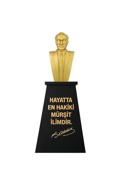 Atatürk Büstü (70cm Alüminyum)+ Kaide (100cm) İlkokul Modeli