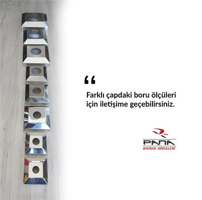 Bayrak Direği Dekoratif Taban Kare Rozeti Kapak (76-89-114)