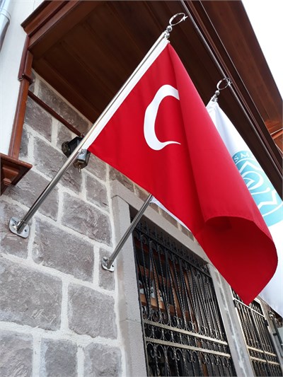 Duvar Tipi Bayrak Direği Ayyldız Dahil (115 cm)