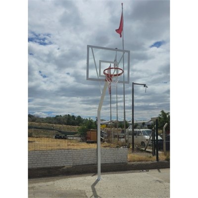 EKO Basketbol Potası Bahçe Tipi Tek Direkli Cam Panya