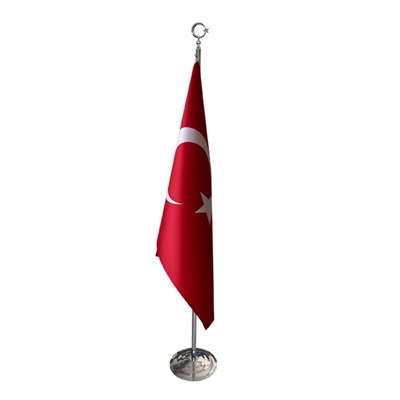 Makam Krom Bayrak Direği Takım ( Türk Bayrağı Dahildir)