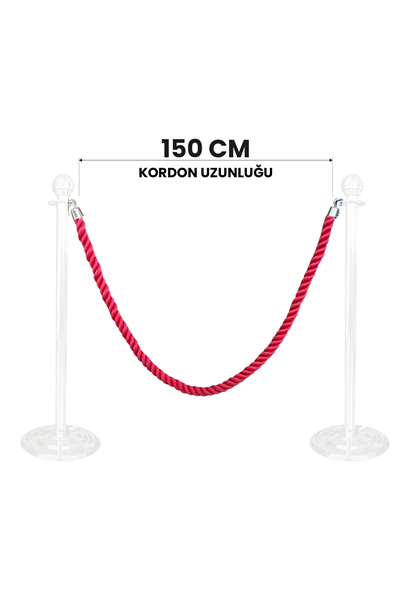 Protokol Bariyer Kordonu, Gümüş (1,5mt)