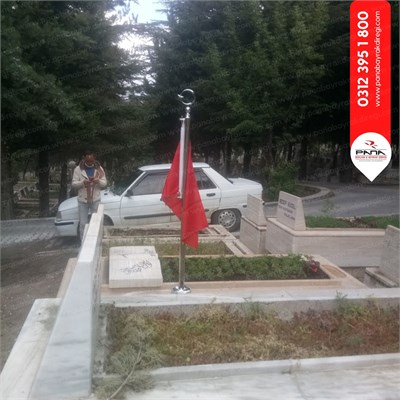 Şehit Bayrak Direği Ayyıldız Dahil (115 cm Boy)