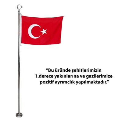 Şehit Bayrak Direği Ayyıldız Dahil (115 cm Boy)