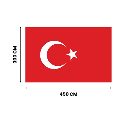Türk Bayrağı 3x4.5 m Raşel Kumaş