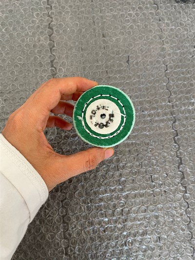 Mini Yeşil Dikişli Parlatma Polisaj Kılağı Alma Keçesi - 5*60mm