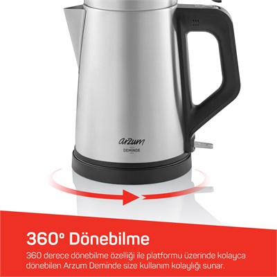 Arzum AR3129 Deminde İnox Çay Makinesi