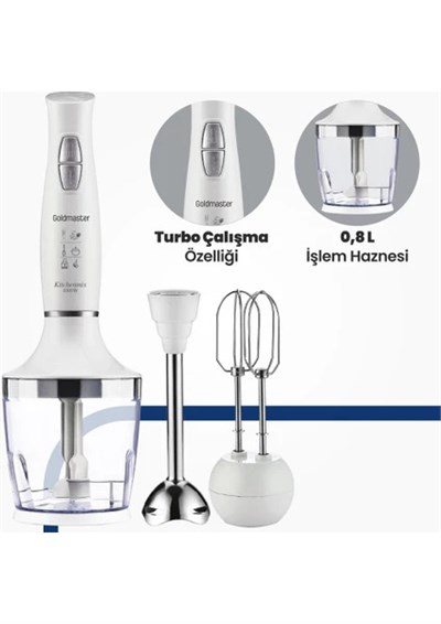 Goldmaster Kitchenmix IN-6140 Beyaz Blender Seti