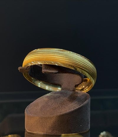 15mm (1.5cm) Gerçek altın kaplama bilezik 