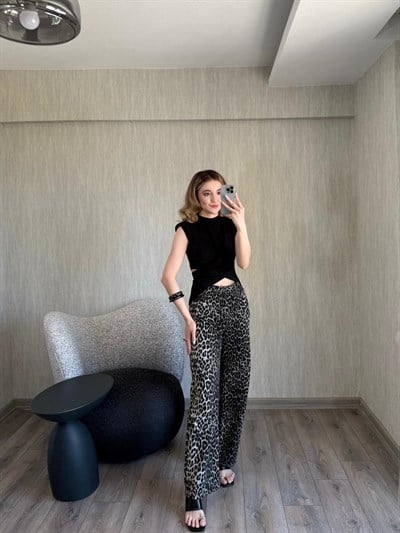 Leopar Desen Pantolon