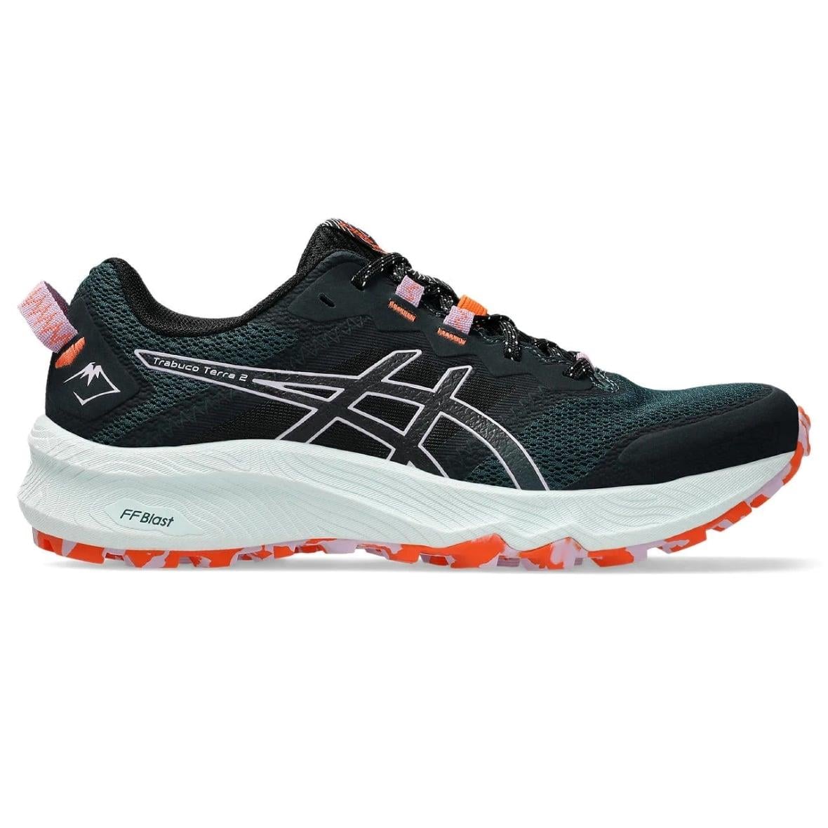Asics Trabuco Terra 2 Kadın Outdoor Koşu Ayakkabısı - Siyah / Petrol Yeşili