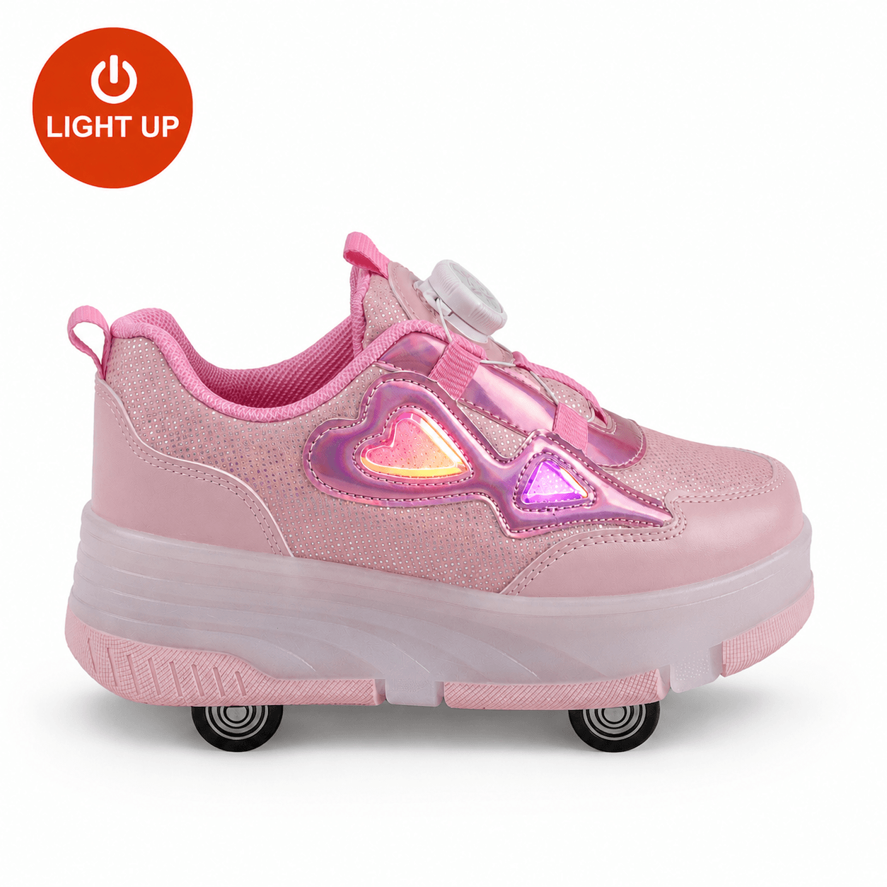 Buckhead Daisy Roller BUCK4496-BH009 Işıklı Petenli Çocuk Ayakkabı - Pembe