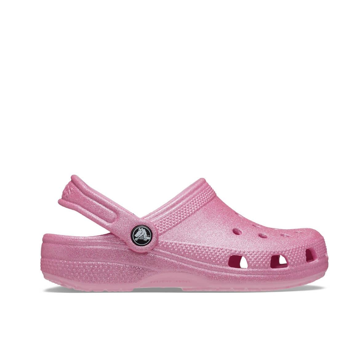 Crocs Classic Glitter Clog K Çocuk Terlik - Pembe