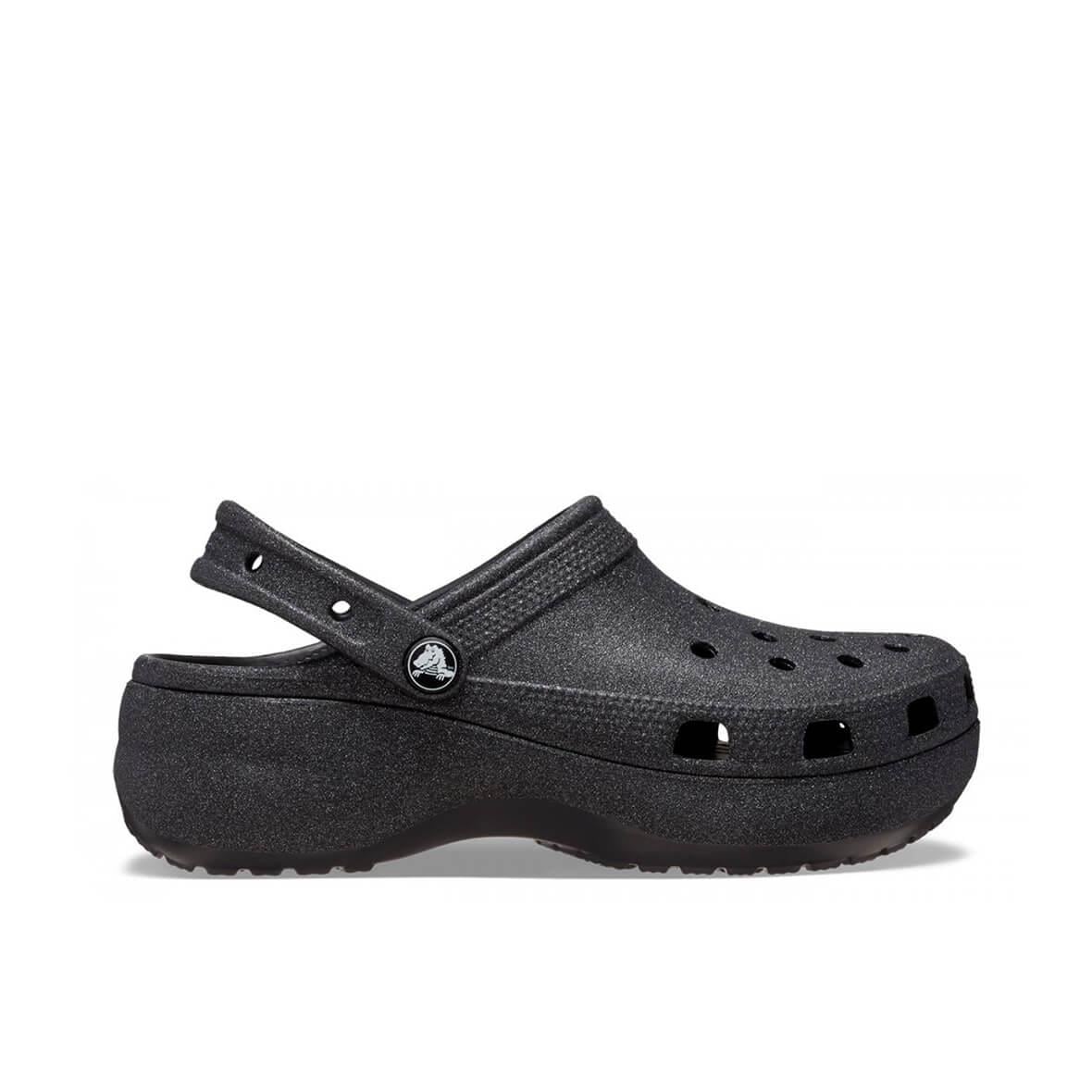 Crocs Classic Platform Glitter Clog W Bayan Terlik - Siyah