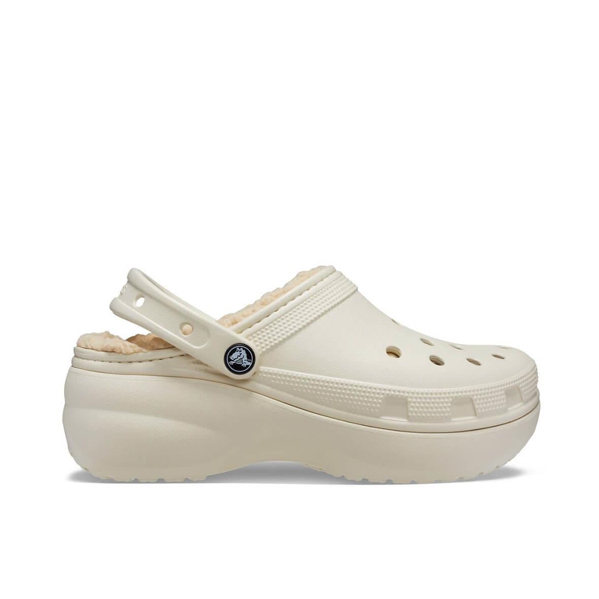 Crocs Classic Platform Lined Clog W Kadın Terlik - Bej