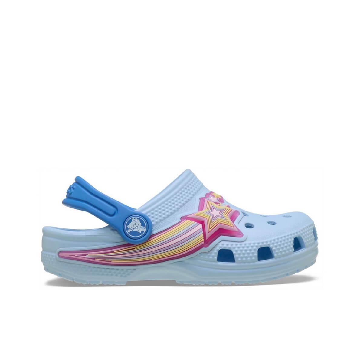 Crocs Classic Star Lights Clog T Işıklı Çocuk Terlik - Açık Mavi