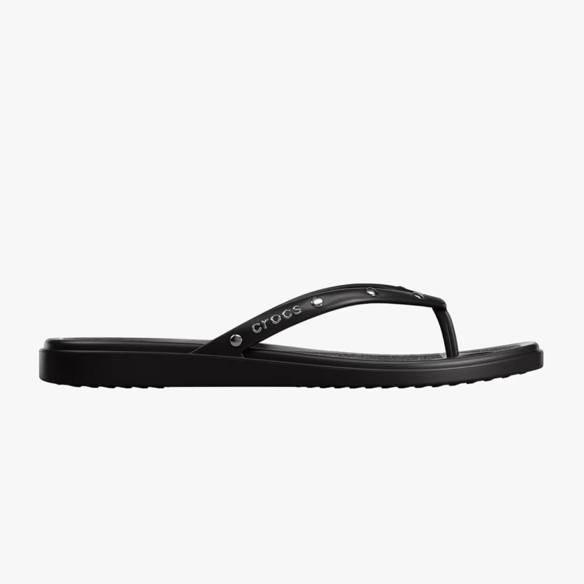 Crocs Miami Studded Flip Kadın Parmakarası Terlik - Siyah