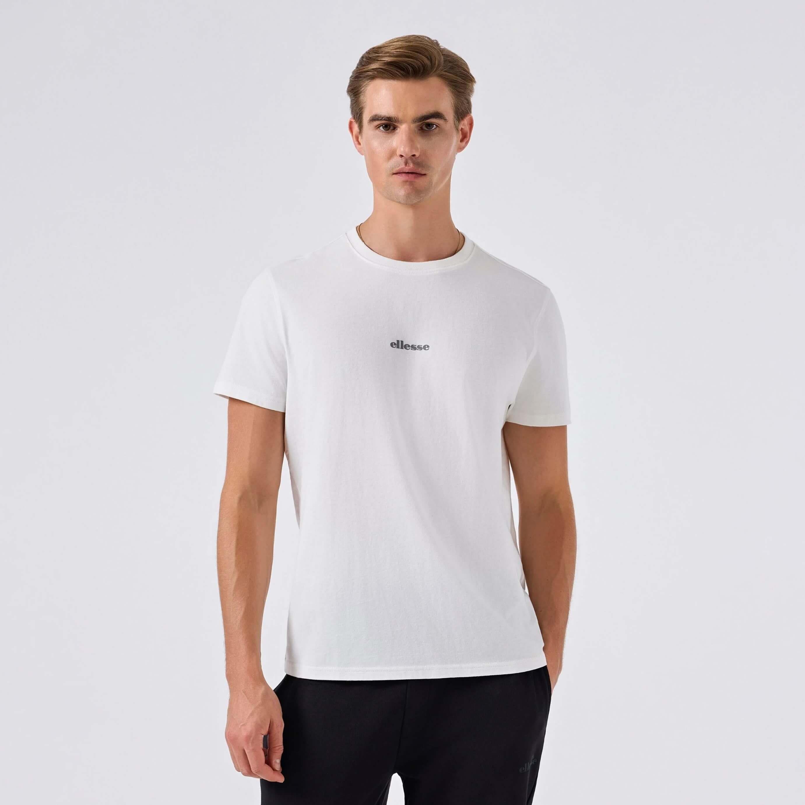 Ellesse 5SM5462-OF Bisiklet Yaka Erkek T-Shirt - Kırık Beyaz