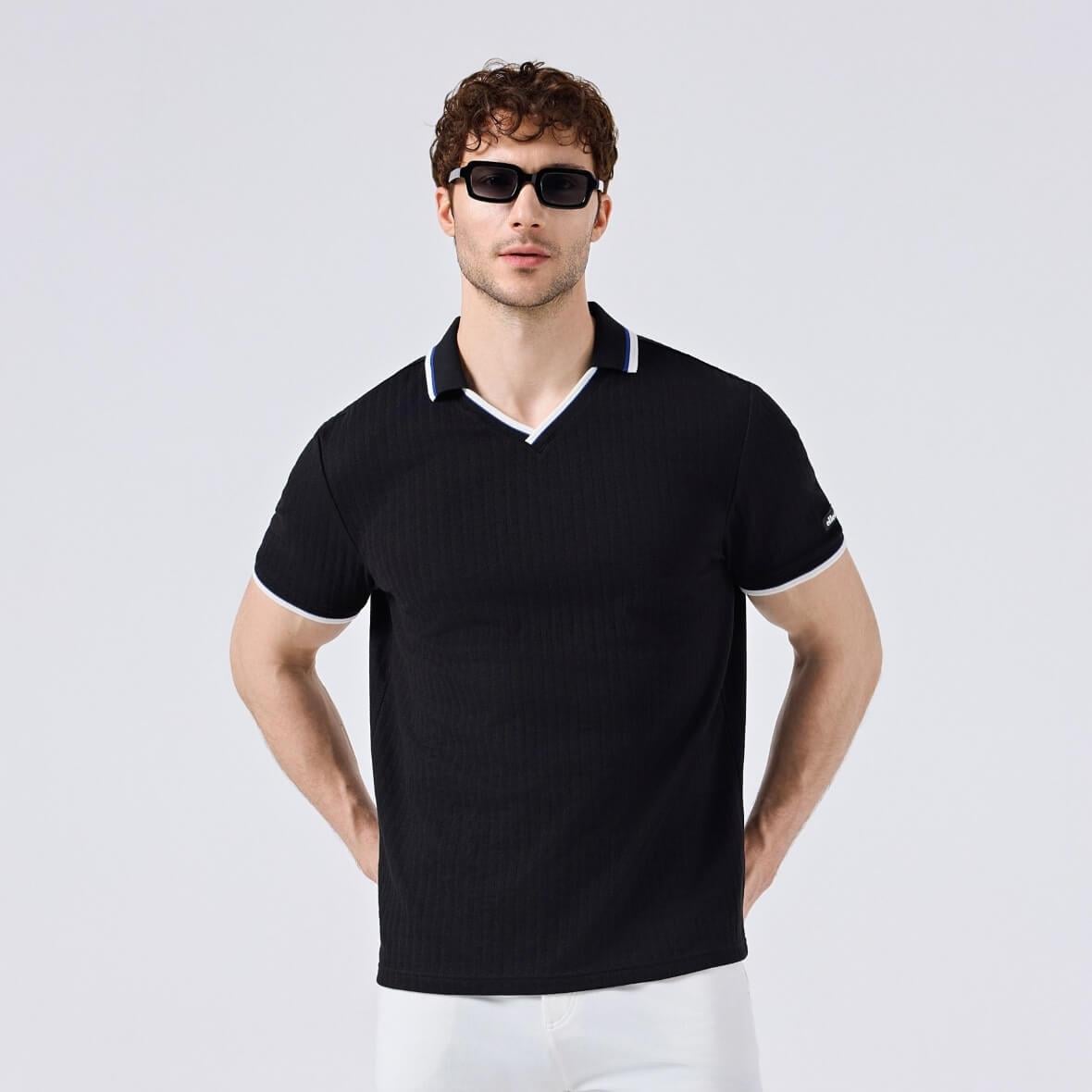 Ellesse 5SM5491-BK Polo Yaka Erkek T-Shirt - Siyah