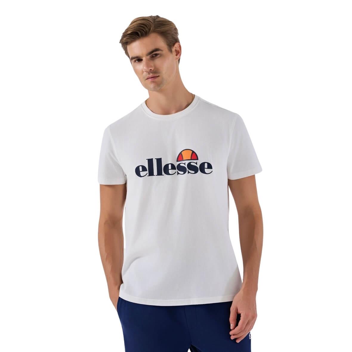 Ellesse 6SM5070-OF Bisiklet Yaka Erkek T-Shirt - Kırık Beyaz