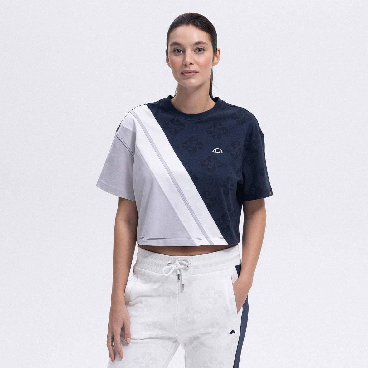 Ellesse EF376-NV Crop Kadın T-Shirt - Lacivert