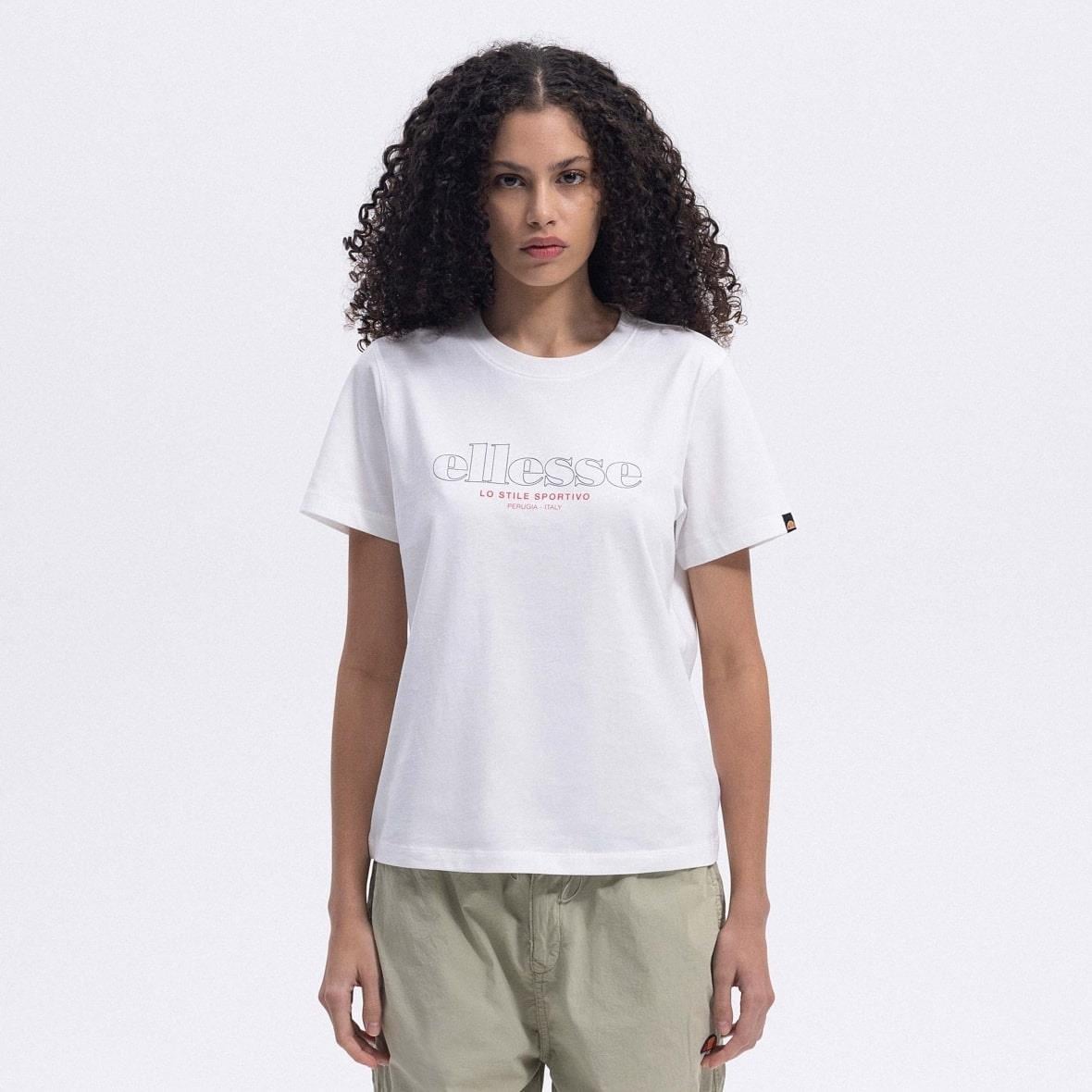 Ellesse EF445-OF Bisiklet Yaka Kadın T-Shirt - Kırık Beyaz