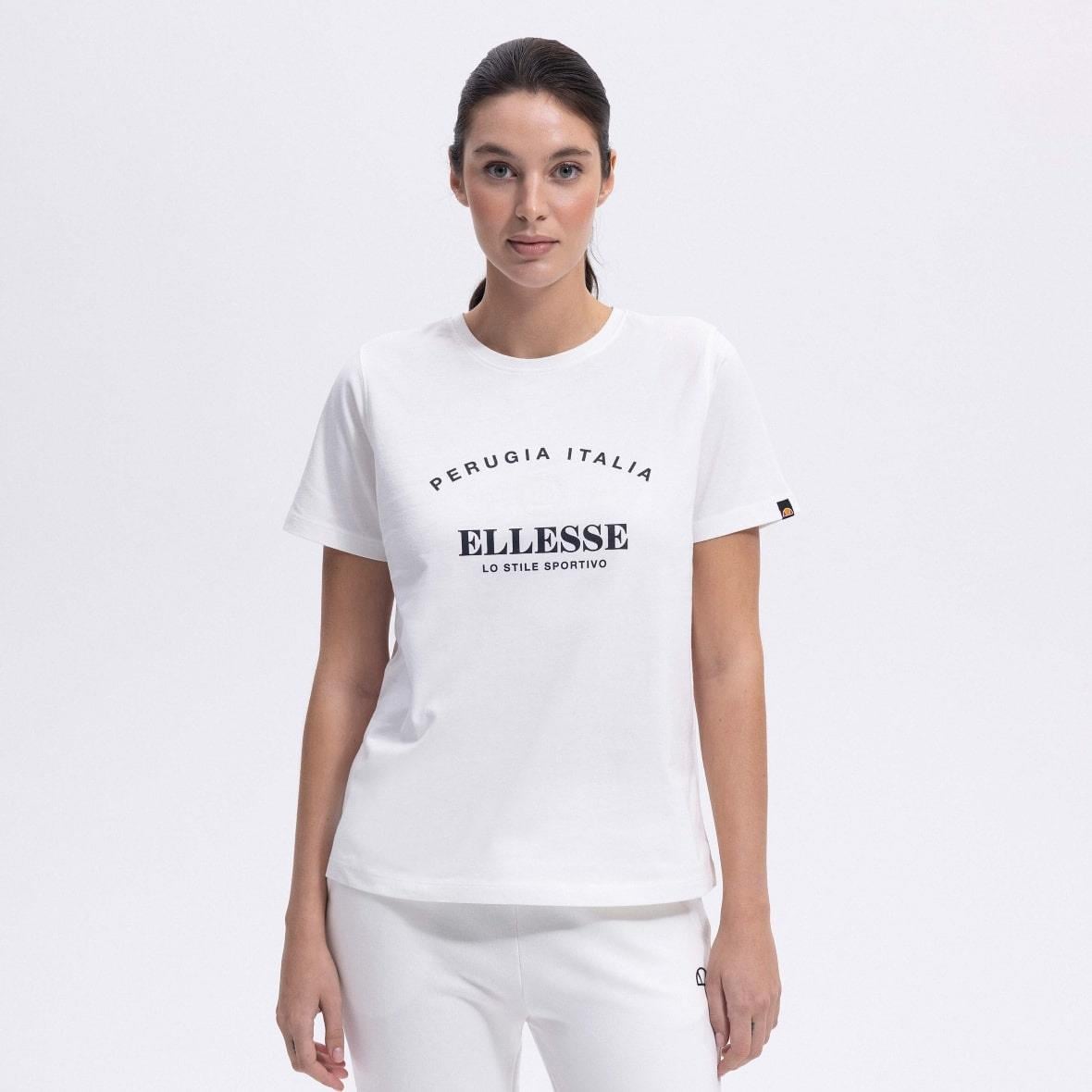 Ellesse EF446-OF Bisiklet Yaka Kadın T-Shirt - Kırık Beyaz