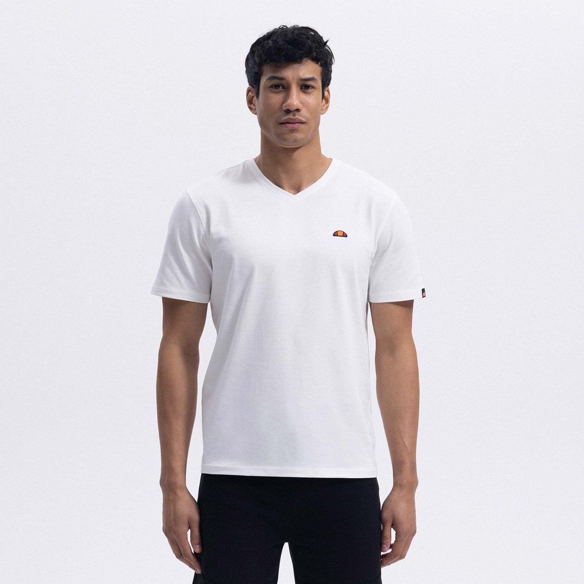 Ellesse EM186-1-WT V Yaka Erkek T-Shirt - Beyaz