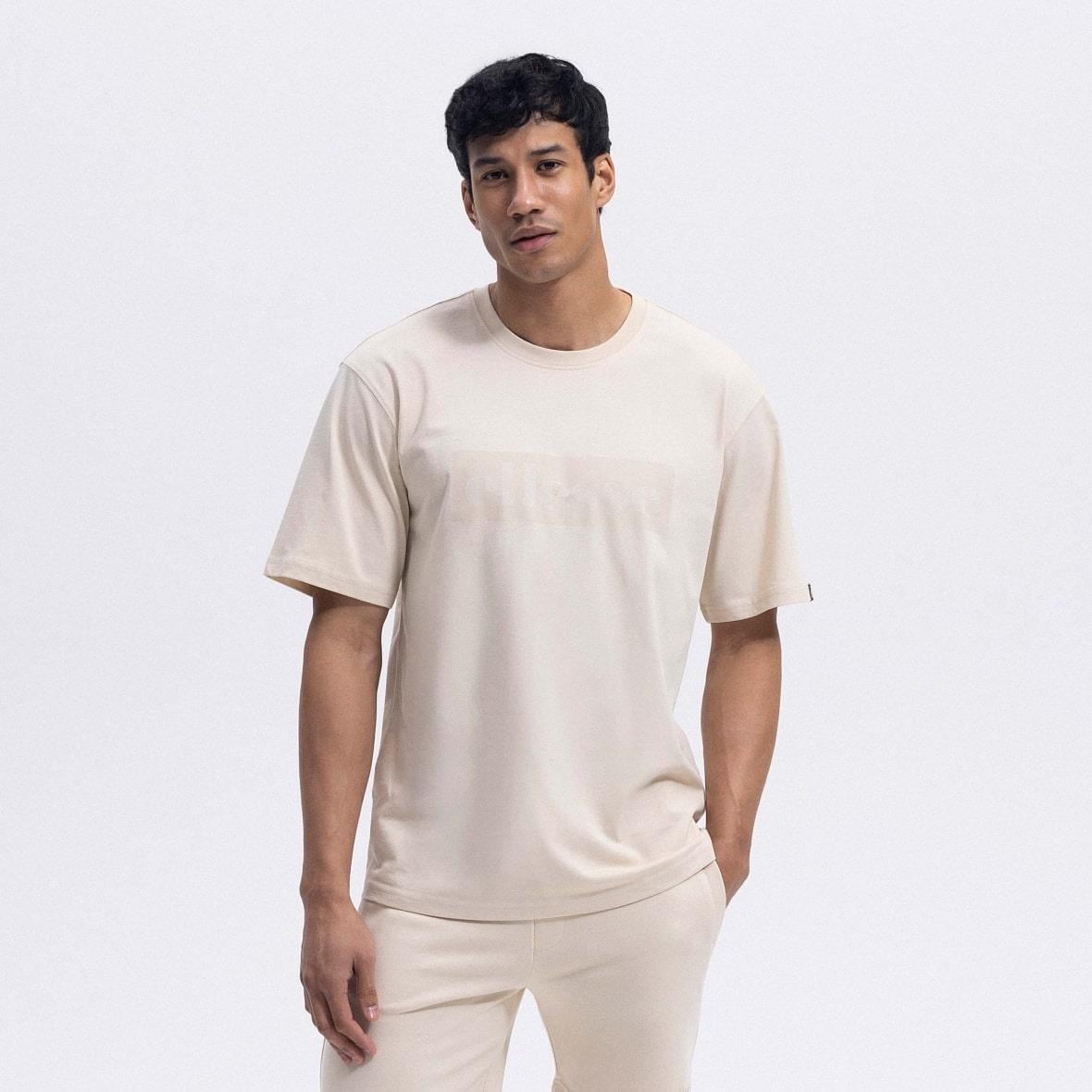 Ellesse EM390-ECR Oversize Tee Erkek T-Shirt - Ekru
