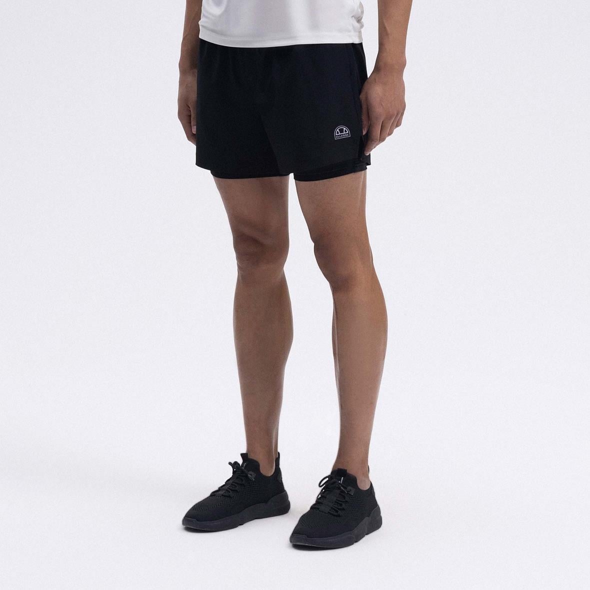 Ellesse EM446-BK 2 in 1 Erkek Şort - Siyah