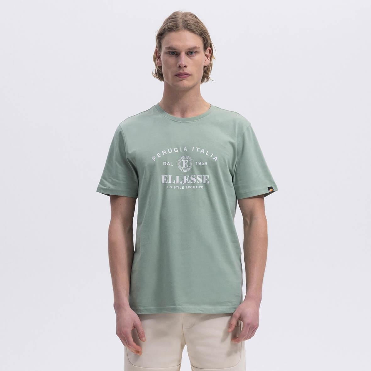 Ellesse EM453-MNT Bisiklet Yaka Erkek T-Shirt - Yeşil