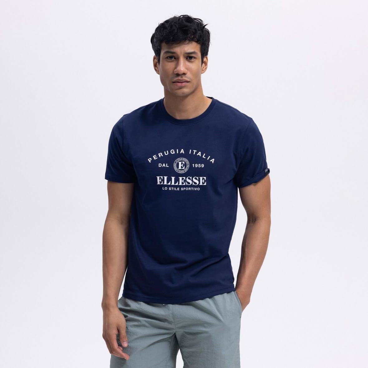Ellesse EM453-NV Bisiklet Yaka Erkek T-Shirt - Lacivert