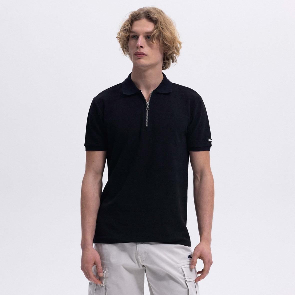 Ellesse EM493-BK Polo Yaka Erkek T-Shirt - Siyah