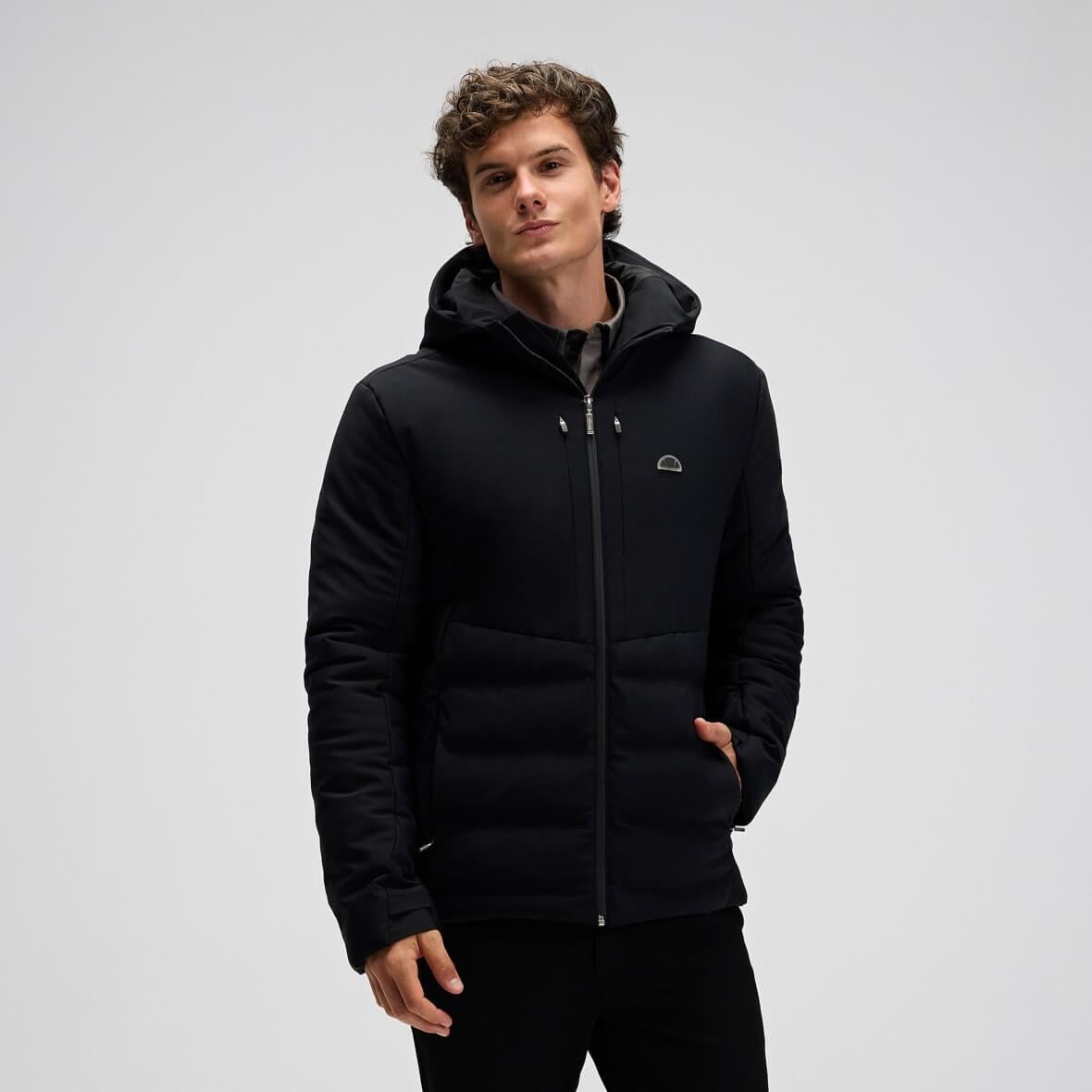 Ellesse EM540-BK Kapüşonlu Erkek Mont - Siyah
