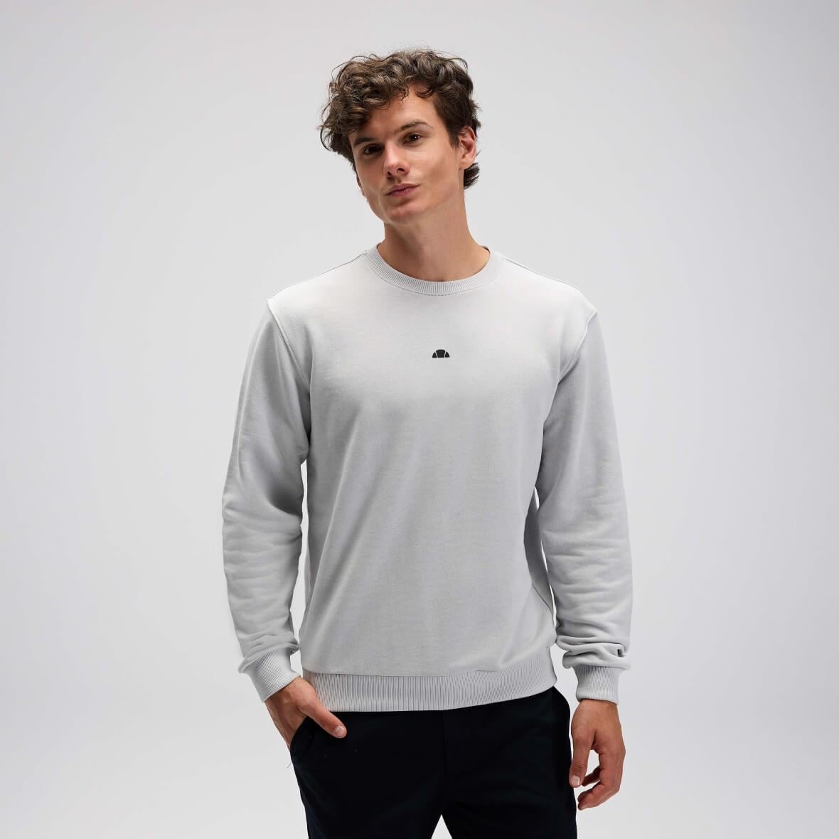 Ellesse EM556-GI Erkek Basic Sweatshirt - Gri