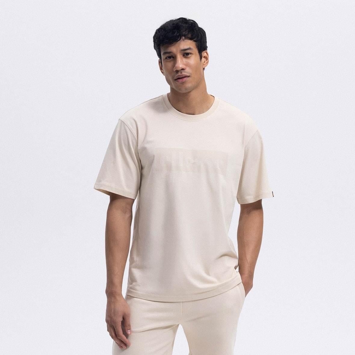 Ellesse EM589-ECR Bisiklet Yaka Erkek T-Shirt - Ekru