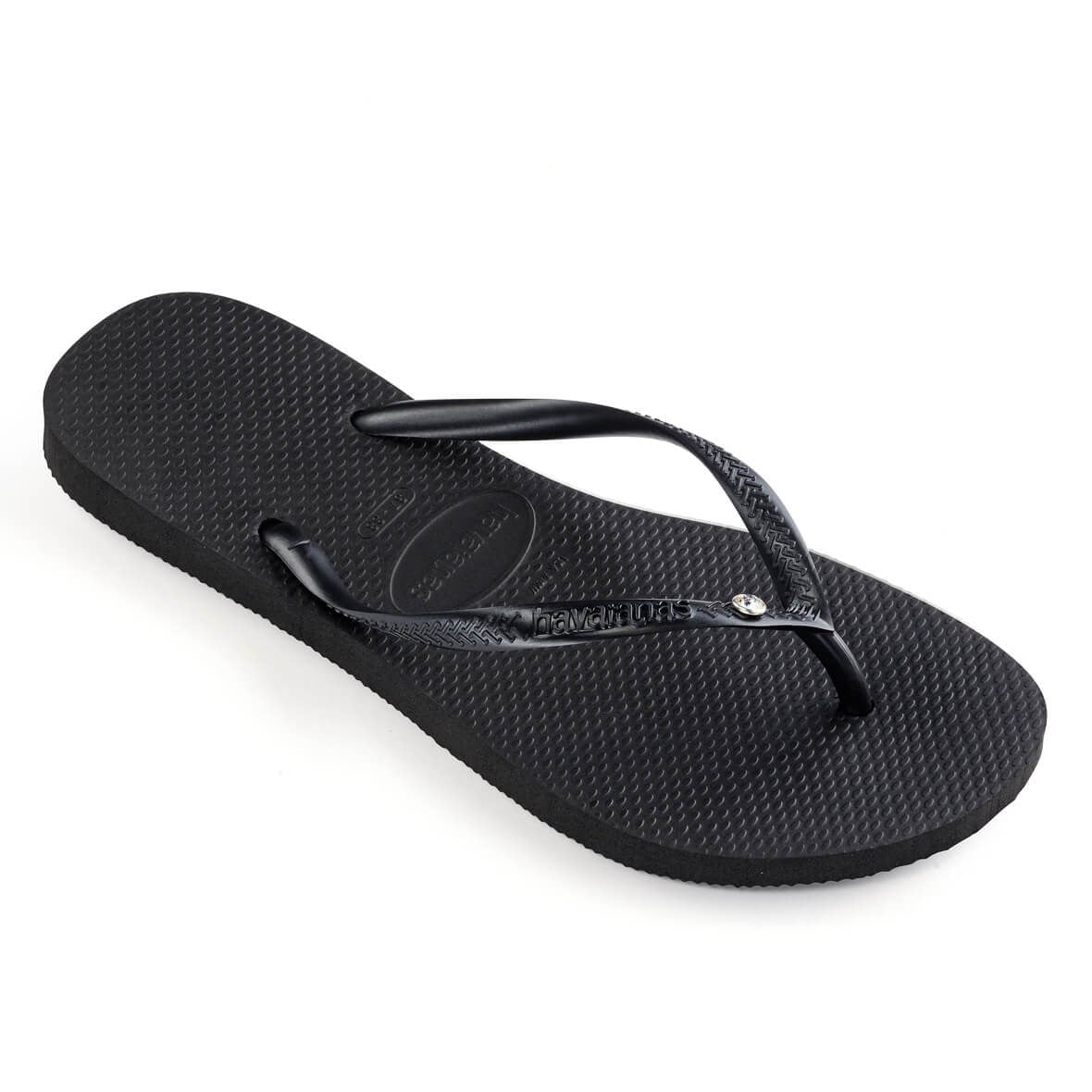 Havaianas Slim Crystal SW II Bayan Terlik - Black (Siyah)