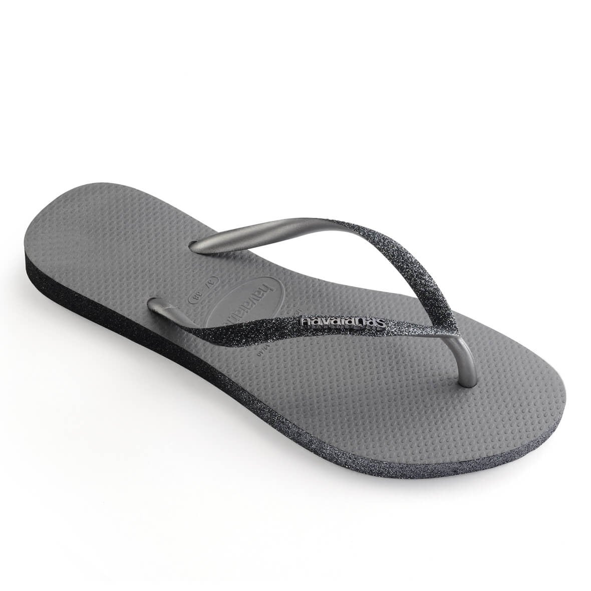 Havaianas Slim Sparkle II Bayan Terlik - Steel Grey